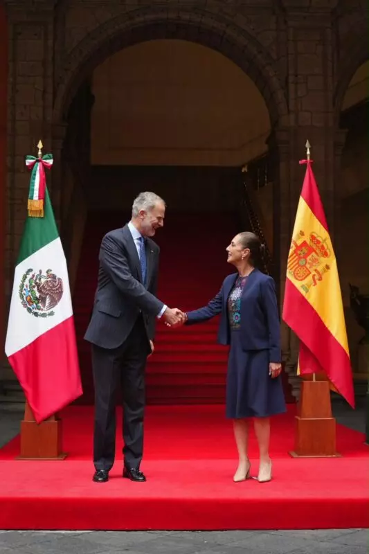 Recibe la presidenta Sheinbaum al Rey Felipe VI