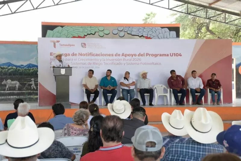 Llevan riego tecnificado y sistemas fotovoltaicos a productores de Tamaulipas