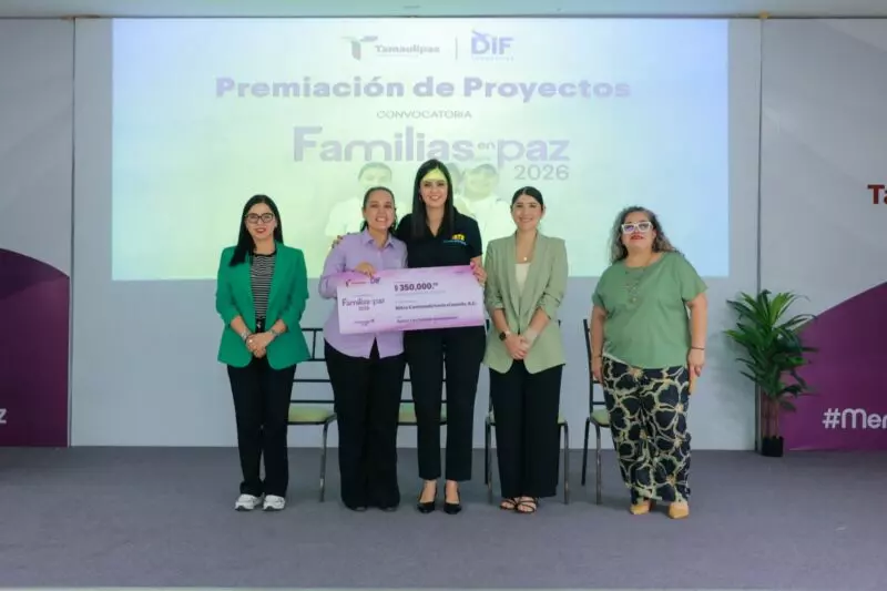 Premia DIF Tamaulipas a organizaciones ganadoras de la convocatoria Familias en Paz 2026
