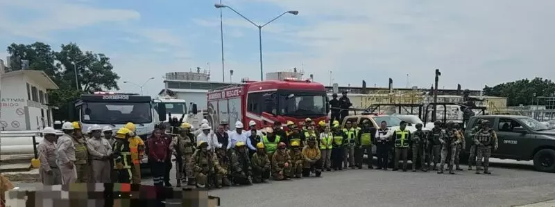 Participa la Guardia Estatal en simulacro por derrame de hidrocarburo