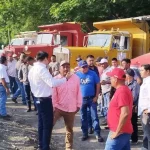 Paran obra carretera de la empresa YHCSA en Mante
